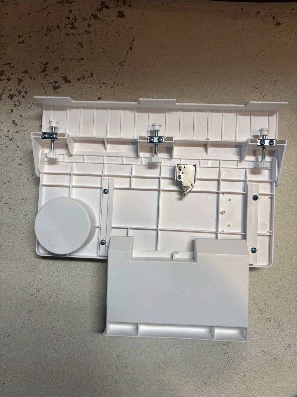 Clip-On Bedside Organizer Shelf with Drawer and Cup Holder - White